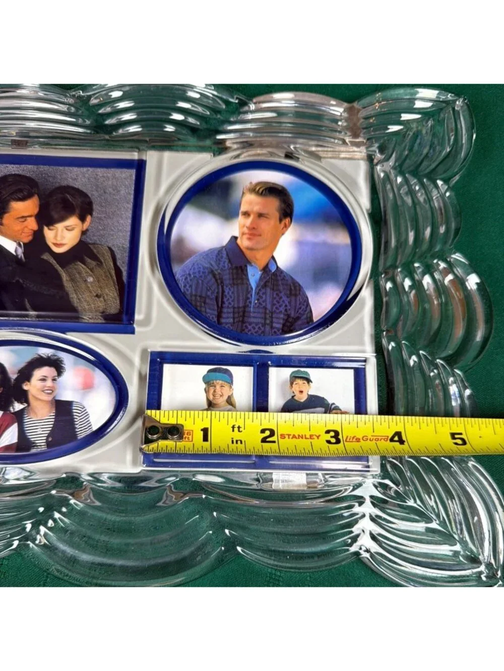 Vintage 1995 Royal Limited Lead Crystal Collage Picture Frame 4 Openings Czech